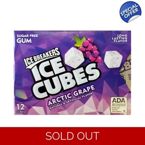 Ice Breakers Sugar Free Gum Arctic Grape 12 Cube Pack